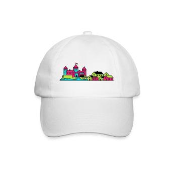 Städtische Skyline der Burg Örebro – Moderne Linienkunst - Baseballkappe - Weiß/Weiß - Vorne