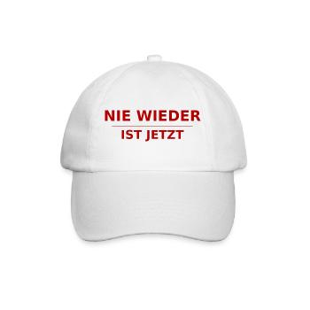 NIE WIEDER IST JETZT  - Baseballkappe - Weiß/Weiß - Vorne