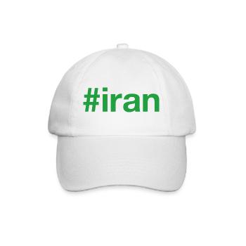 Iran Hashtag - Baseballkappe - Weiß/Weiß - Vorne