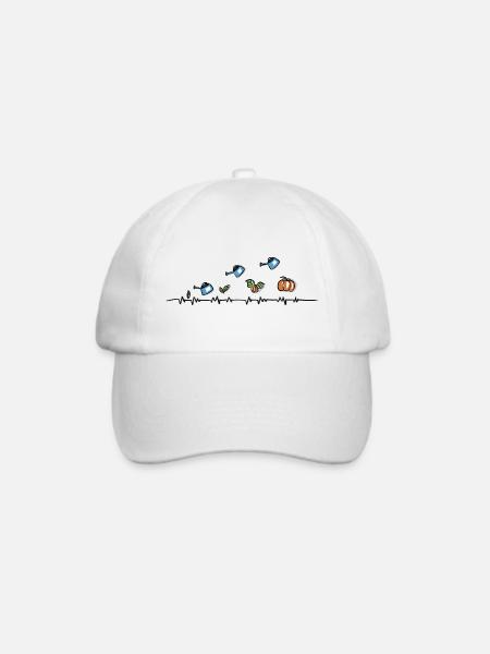 Man erntet, was man sät - Garten Doodle Kürbisse - Baseballkappe - Weiß/Weiß