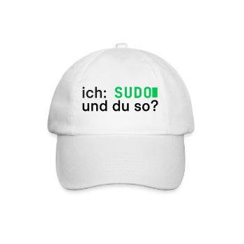 ich: SUDO und du so? Linux Programmierer - dunkel - Baseballkappe - Weiß/Weiß - Vorne