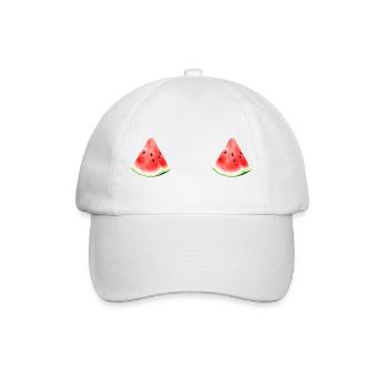 Wassermelone Wassermelone - Baseballkappe - Weiß/Weiß - Vorne