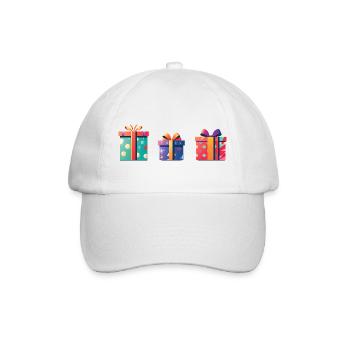 Festliche Geschenkboxen Farbspiele - Baseballkappe - Weiß/Weiß - Vorne