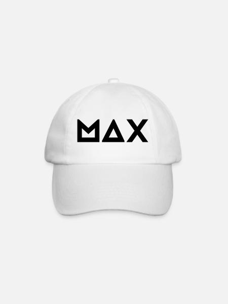 Vorname Max - Baseballkappe - Weiß/Weiß