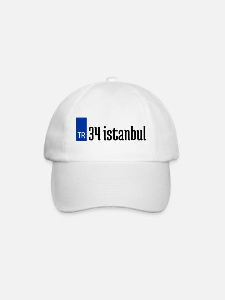 34 İstanbul Plaka Streetwear - Baseballkappe - Weiß/Weiß