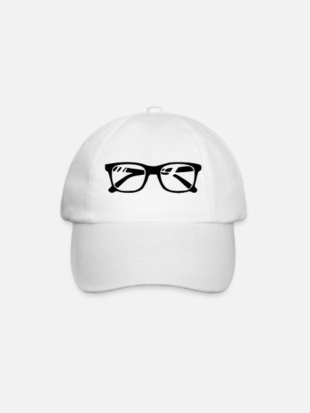 Brille Augenoptiker Geschenk Optiker - Baseballkappe - Weiß/Weiß