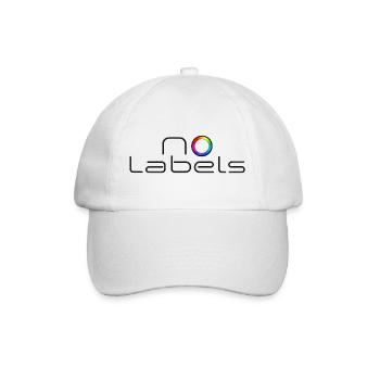 No Labels – Minimalistisches Pride & LGBTQ Design - Baseballkappe - Weiß/Weiß - Vorne