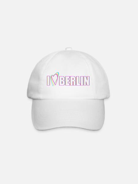 I Love Berlin Statement - Baseballkappe - Weiß/Weiß