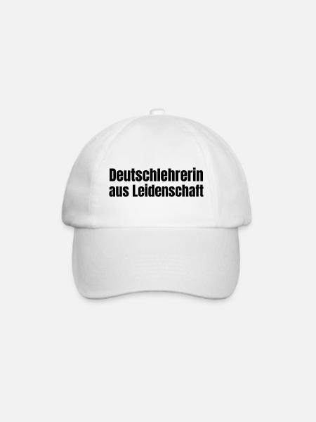 Deutschlehrerin aus Leidenschaft Geschenk - Baseballkappe - Weiß/Weiß