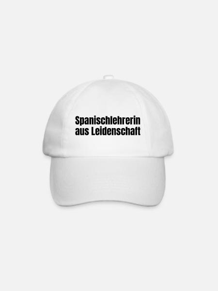 Spanischlehrerin aus Leidenschaft Schule Geschenk - Baseballkappe - Weiß/Weiß