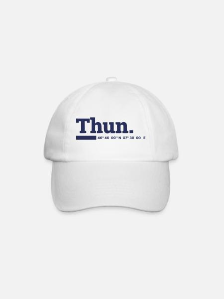 Thun Koordinaten - Baseballkappe - Weiß/Weiß