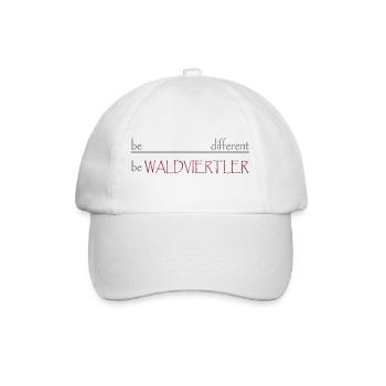 Be different - be WALDVIERTLER - Baseballkappe - Weiß/Weiß - Vorne