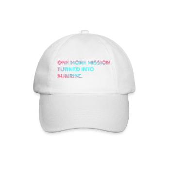 One More Mission Gamer Spruch - Baseballkappe - Weiß/Weiß - Vorne