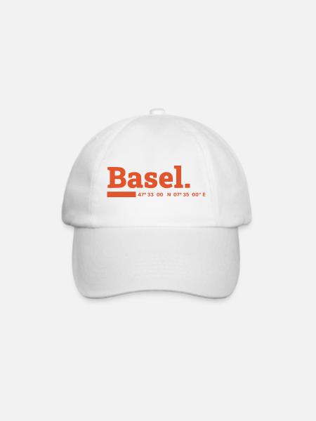 Basel Koordinaten - Baseballkappe - Weiß/Weiß