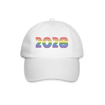 Rainbow 2028 - Baseballkappe - Weiß/Weiß - Vorne