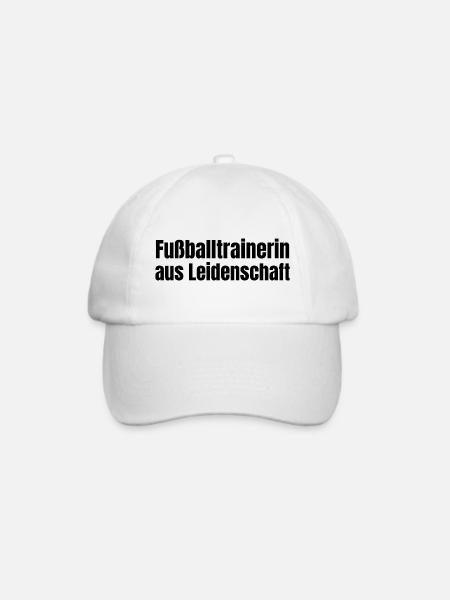 Fußballtrainerin aus Leidenschaft Fußball Geschenk - Baseballkappe - Weiß/Weiß