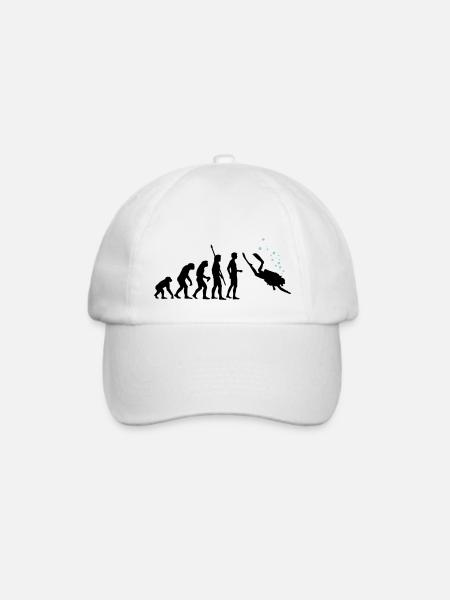 evolution_taucher_c_2c - Baseballkappe - Weiß/Weiß