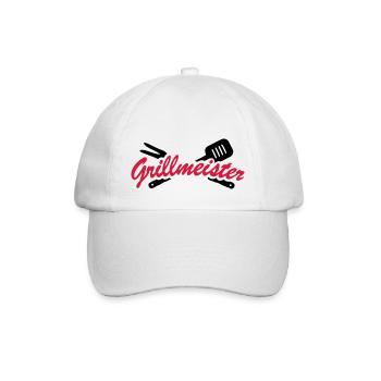 Grillmeister - Baseballkappe - Weiß/Weiß - Vorne