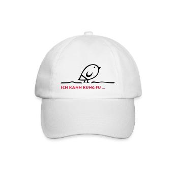 Tweetlercools - Ich kann KUNG FU - Baseballkappe - Weiß/Weiß - Vorne
