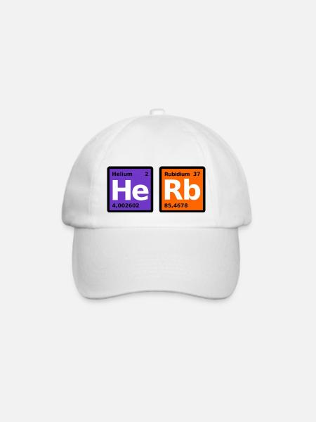 HeRb - Baseballkappe - Weiß/Weiß