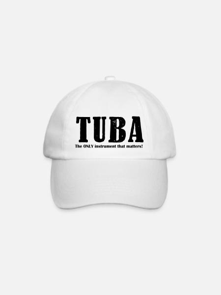 Tuba, The ONLY instrument - Baseballkappe - Weiß/Weiß