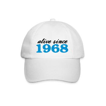 alive since 1968 - Baseballkappe - Weiß/Weiß - Vorne