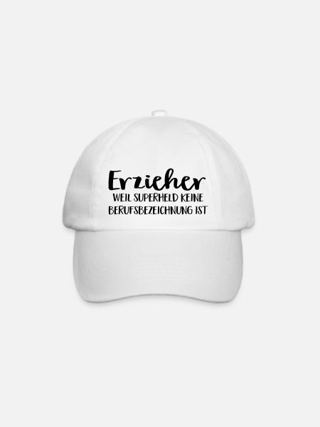 Erzieher - Baseballkappe - Weiß/Weiß