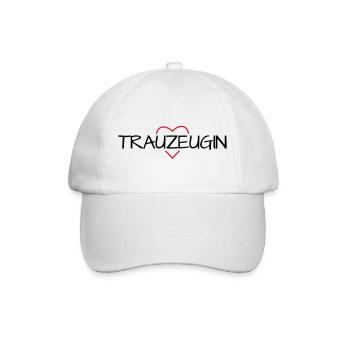Trauzeugin Herz Junggesellinnenabschied - Baseballkappe - Weiß/Weiß - Vorne