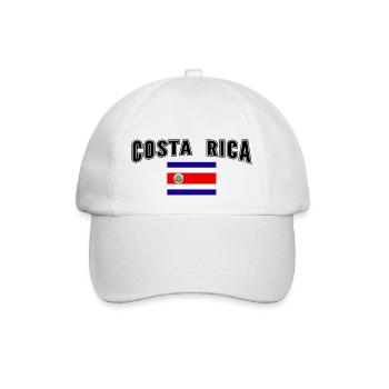 Costa Rica - Baseballkappe - Weiß/Weiß - Vorne
