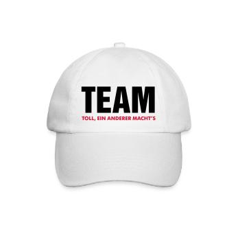 team toll ein anderer macht's crew teamplayer - Baseballkappe - Weiß/Weiß - Vorne