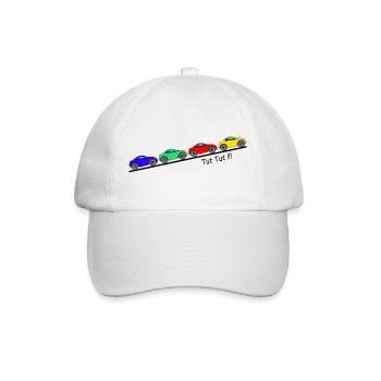 4 Autos für Kinder ... Tut Tut - Baseballkappe - Weiß/Weiß - Vorne