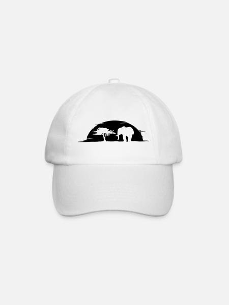 elephant - Baseballkappe - Weiß/Weiß