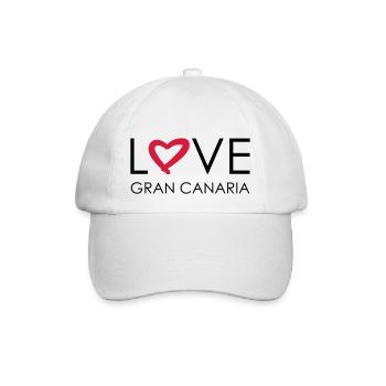 love gran canaria - Baseballkappe - Weiß/Weiß - Vorne