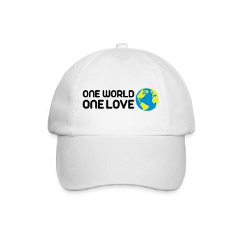 One World One Love - Baseballkappe - Weiß/Weiß - Vorne