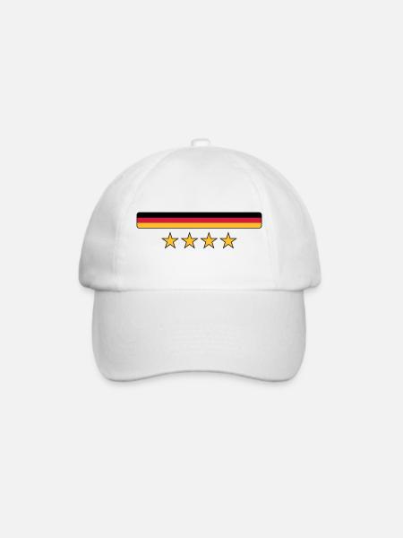 Deutschland - Baseballkappe - Weiß/Weiß
