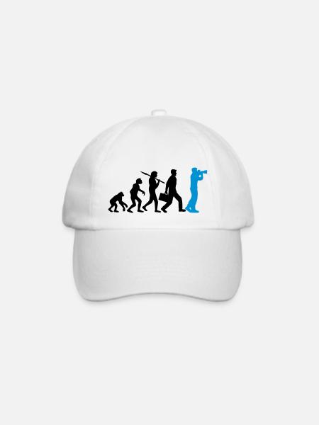 Fotograf Kamera Evolution - Baseballkappe - Weiß/Weiß
