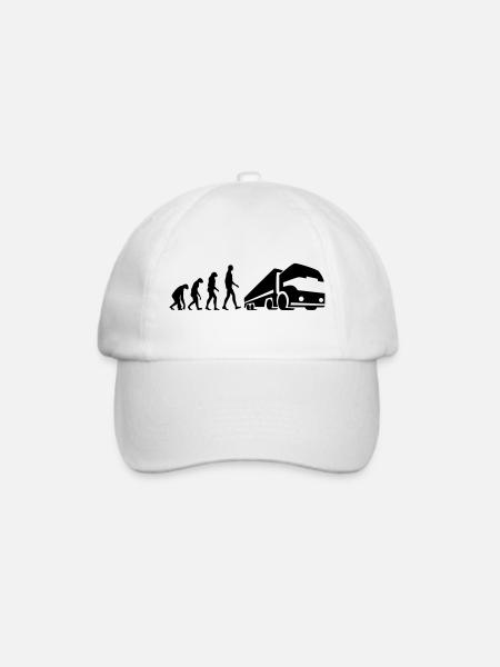 Trucker / Fernfahrer / Routier - Baseballkappe - Weiß/Weiß