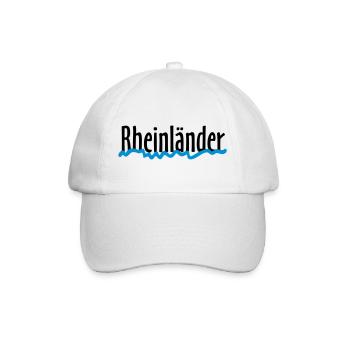 Rheinländer - Die Leute vom Rhein - Baseballkappe - Weiß/Weiß - Vorne