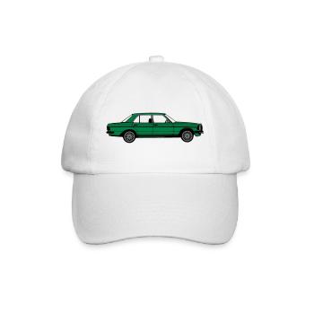 MB W123 ,Youngtimer ,Oldtimer, seitlich ..(25) - Baseballkappe - Weiß/Weiß - Vorne