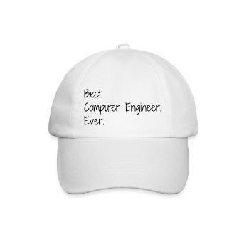 Computer / Informatiker / Aussenseiter / Ingenieur - Baseballkappe - Weiß/Weiß - Vorne