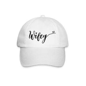 wifey - Baseballkappe - Weiß/Weiß - Vorne