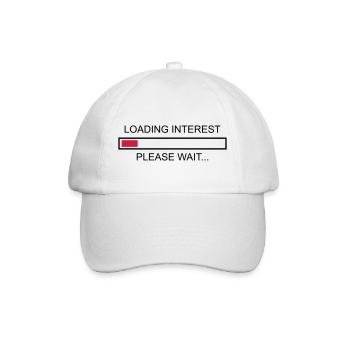 Interesse lädt, Nerd, Geek - Baseballkappe - Weiß/Weiß - Vorne