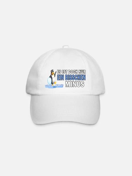 eisbaden pinguin motivation winterbader minus kalt - Baseballkappe - Weiß/Weiß
