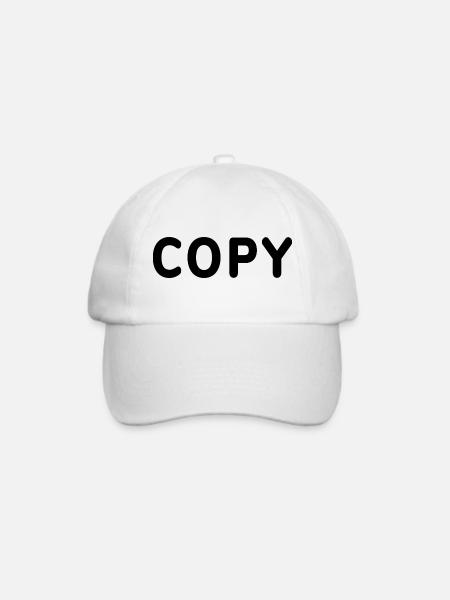 copy paste - Copy - Baseballkappe - Weiß/Weiß