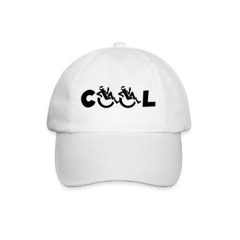 Cooler Rollstuhlfahrer, Cooler Rollstuhlfahrer * - Baseballkappe - Weiß/Weiß - Vorne
