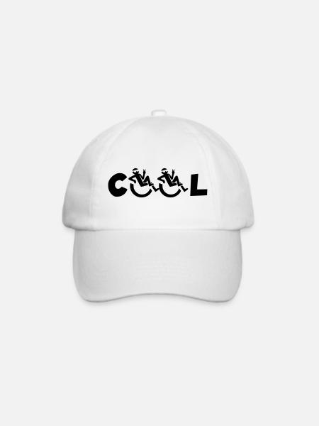 Cooler Rollstuhlfahrer, Cooler Rollstuhlfahrer * - Baseballkappe - Weiß/Weiß