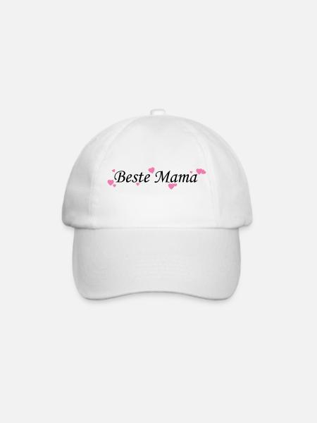 Beste Mama - Baseballkappe - Weiß/Weiß