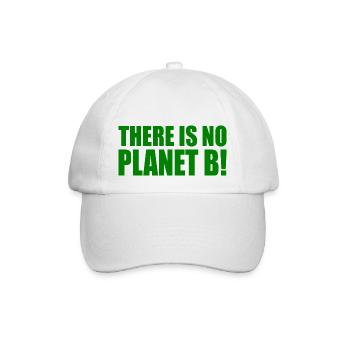 There is no planet B - Baseballkappe - Weiß/Weiß - Vorne