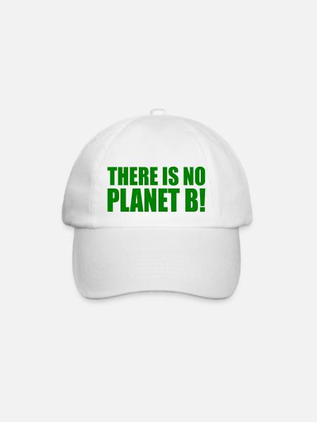 There is no planet B - Baseballkappe - Weiß/Weiß