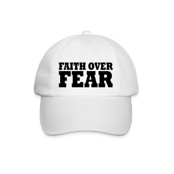 Faith over fear - Baseballkappe - Weiß/Weiß - Vorne